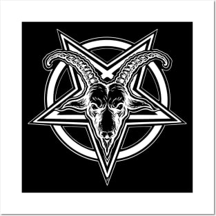 Seal of Baphomet - Baphomet, Leviatan, satan, devil, Lucifer, dark Angel, goth, night, stranger Posters and Art